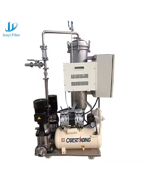 Multistage pump automatic cleaning Backwash mobile candle filter for electroplating industry